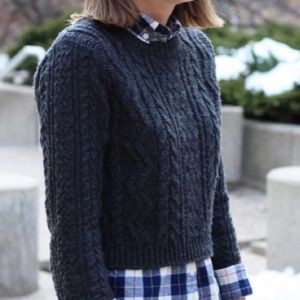 ❤️Banana Republic Navy Cropped Sweater